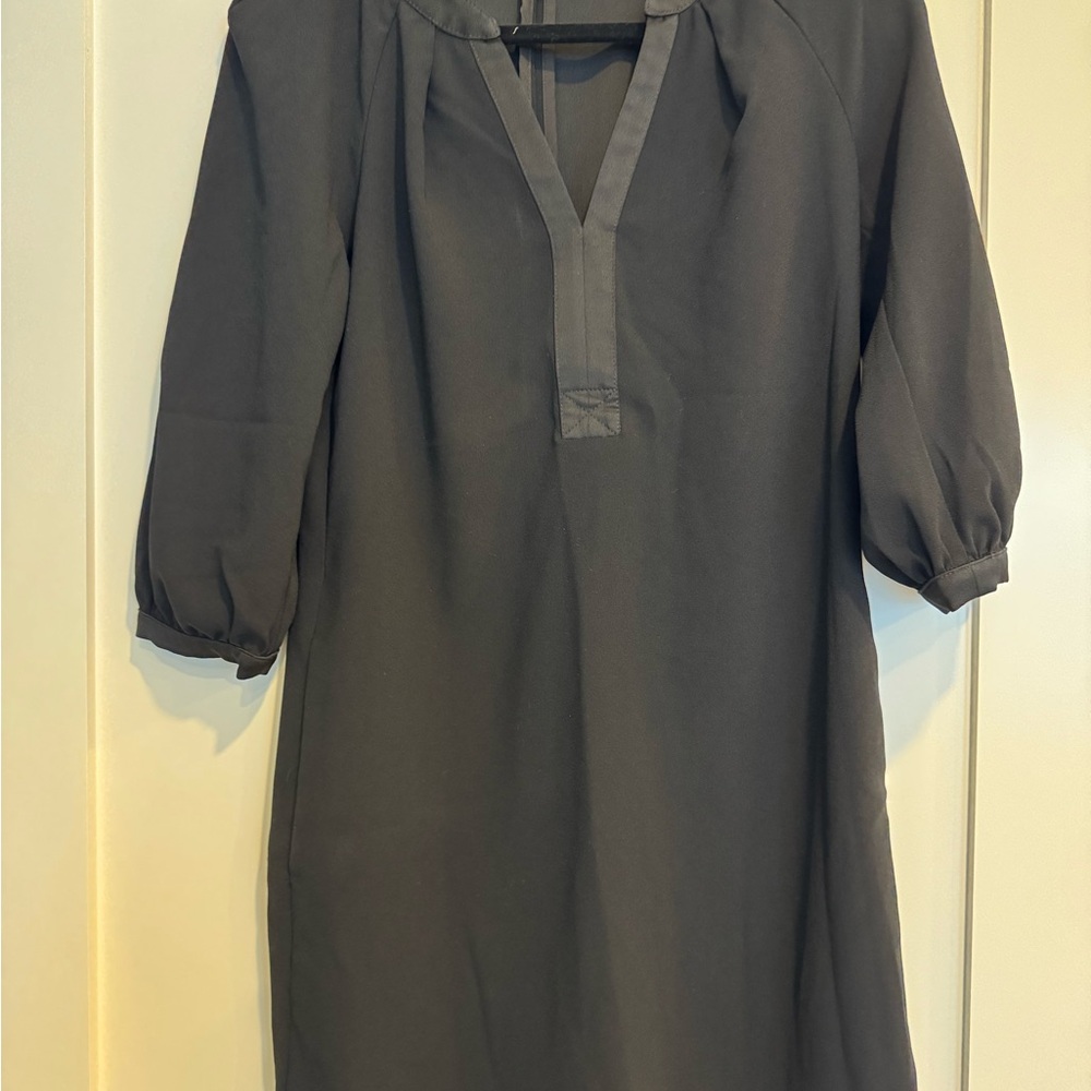 Trina Turk Black V-Neck Mini Dress